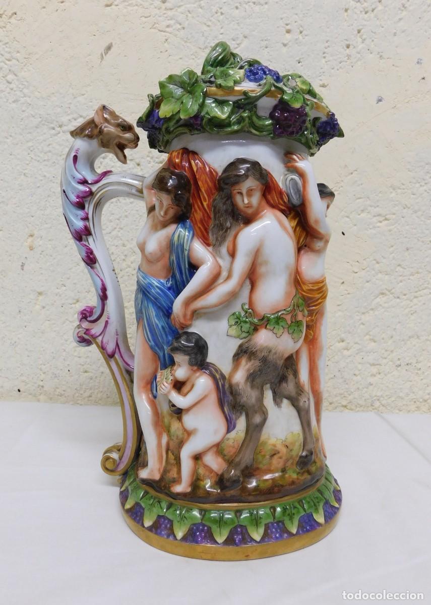 Antig&uuml;edades: JARRA DE PORCELANA CAPODIMONTE - Foto 8