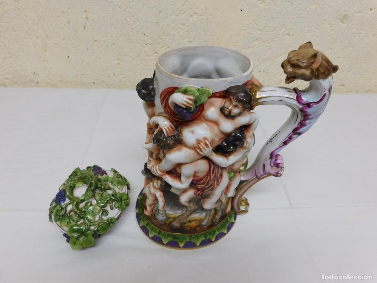Antig&uuml;edades: JARRA DE PORCELANA CAPODIMONTE - Foto 9