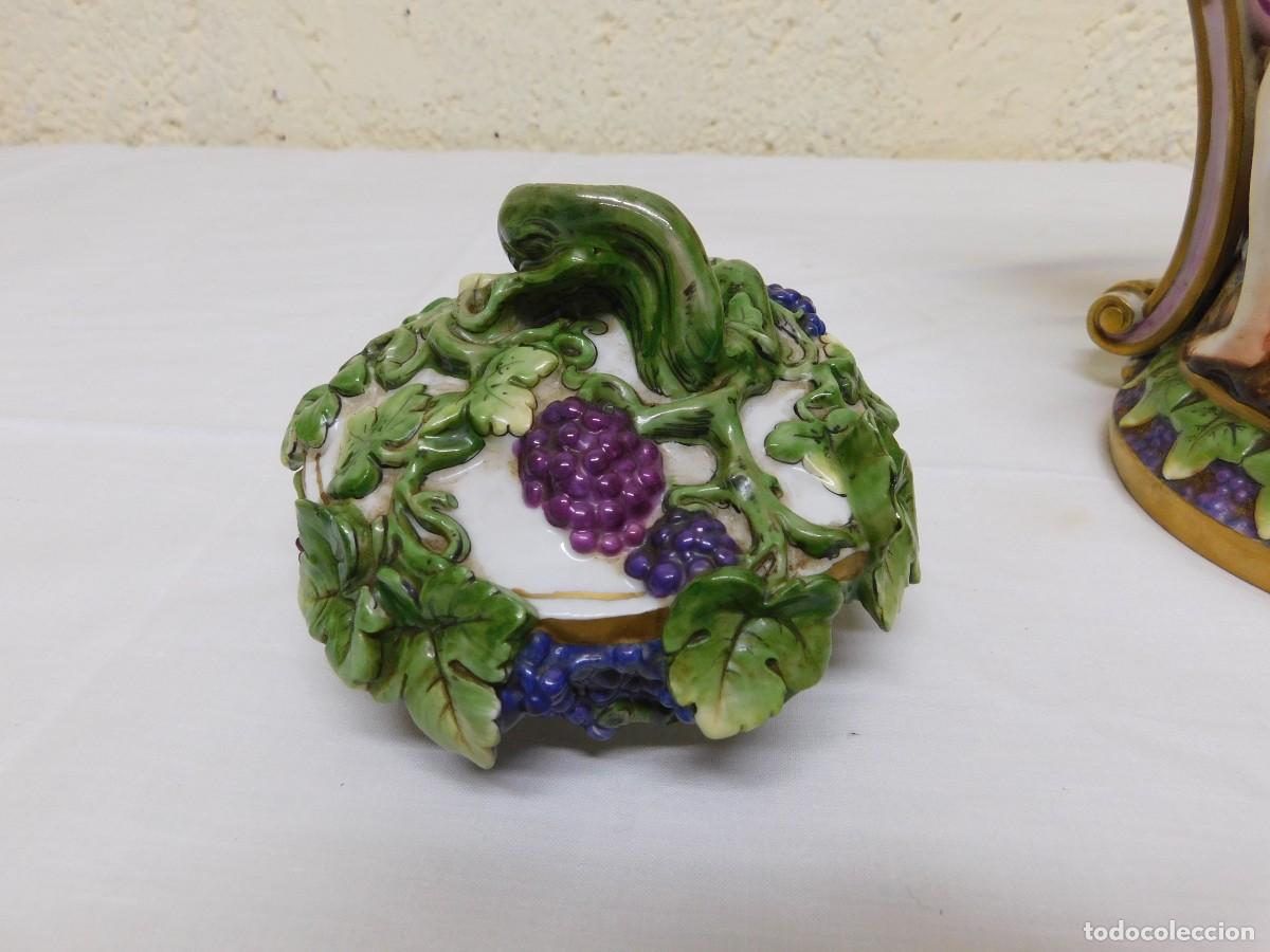Antig&uuml;edades: JARRA DE PORCELANA CAPODIMONTE - Foto 11