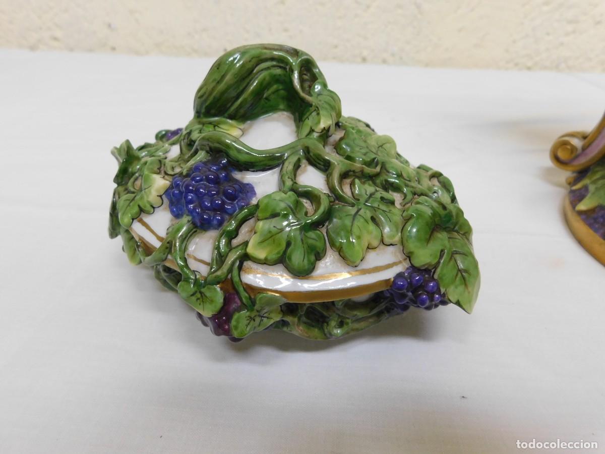 Antig&uuml;edades: JARRA DE PORCELANA CAPODIMONTE - Foto 12