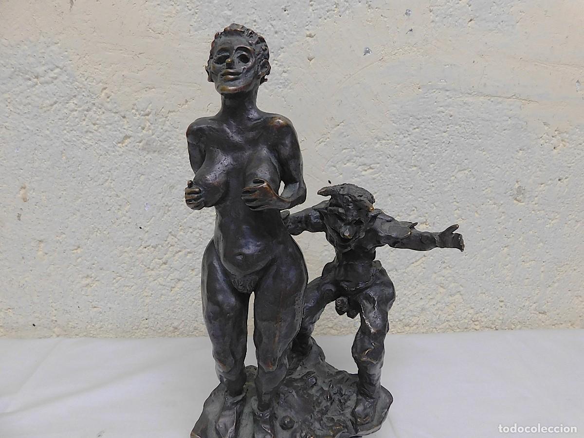 Antig&uuml;edades: ESCULTURA DE BRONCE - SIMEONI - Foto 2