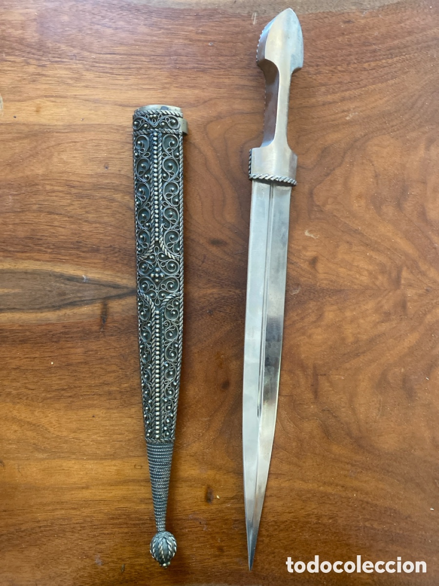 Antig&uuml;edades: Cuchillo de Plata de Damasco - Foto 4