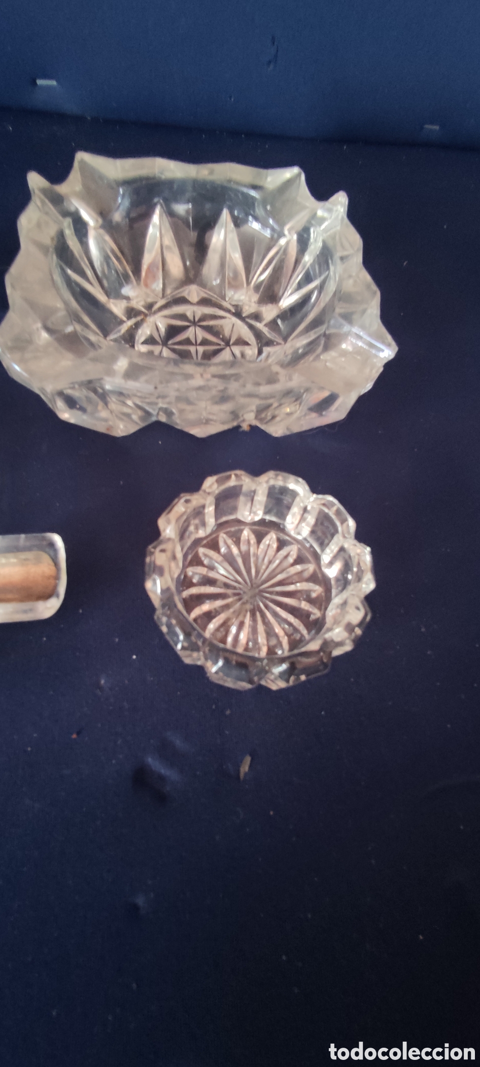 Antig&uuml;edades: Conjunto de ceniceros de cristal - Foto 4