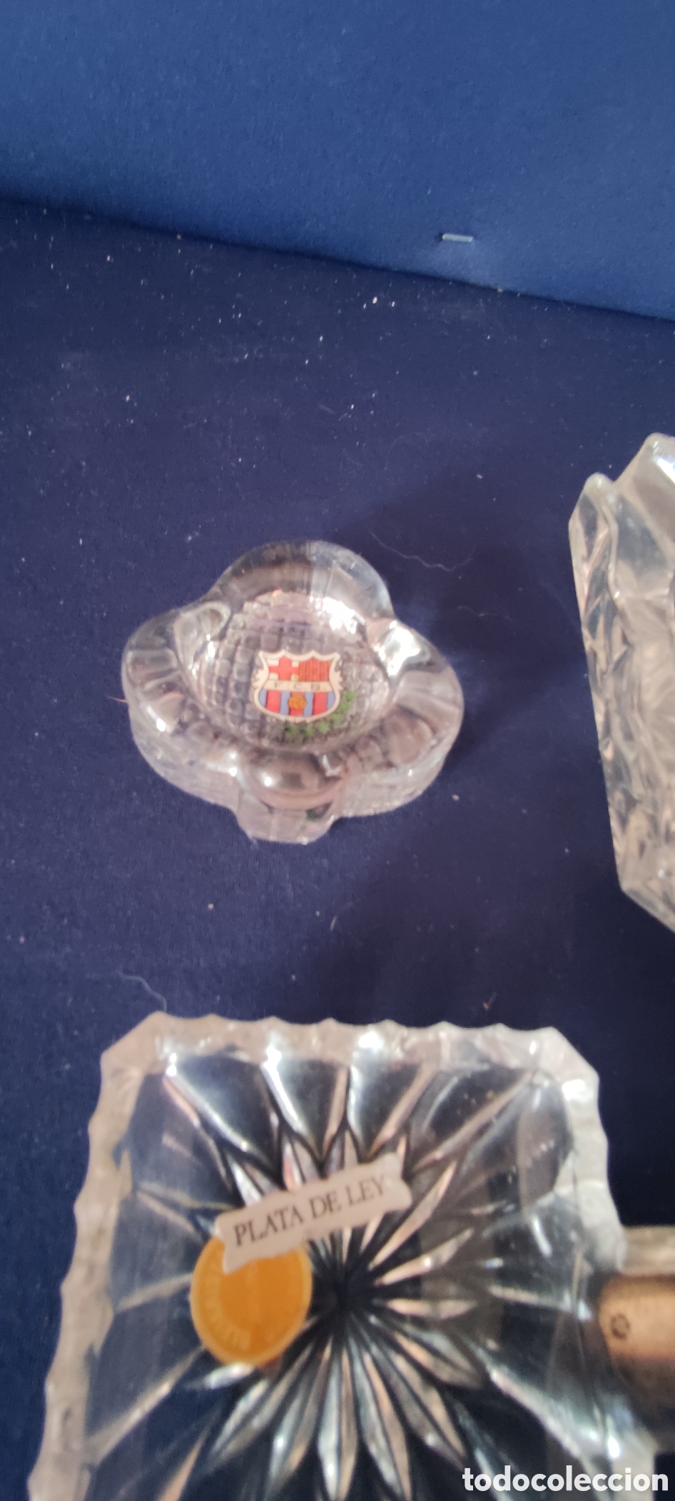 Antig&uuml;edades: Conjunto de ceniceros de cristal - Foto 6