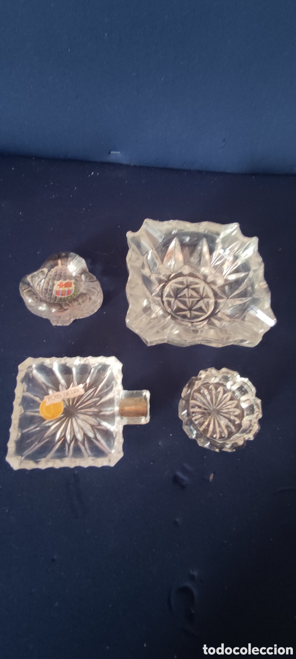 Antig&uuml;edades: Conjunto de ceniceros de cristal - Foto 7