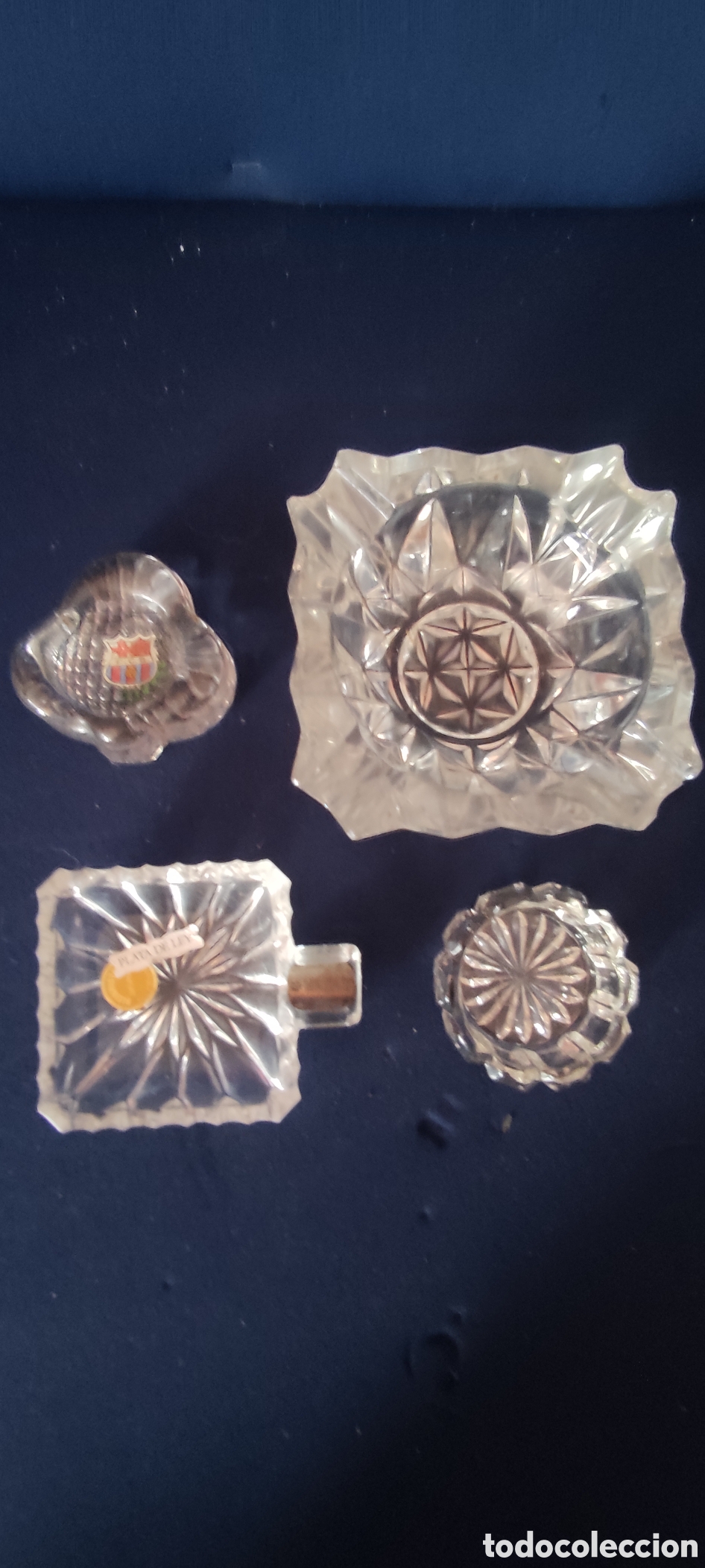 Antig&uuml;edades: Conjunto de ceniceros de cristal - Foto 8