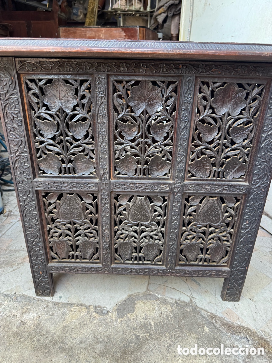 Antig&uuml;edades: Mesa de t&eacute; colonial plegable inglesa - Foto 9