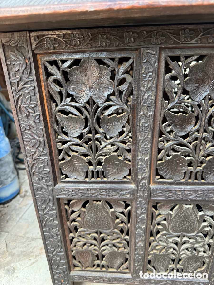 Antig&uuml;edades: Mesa de t&eacute; colonial plegable inglesa - Foto 10