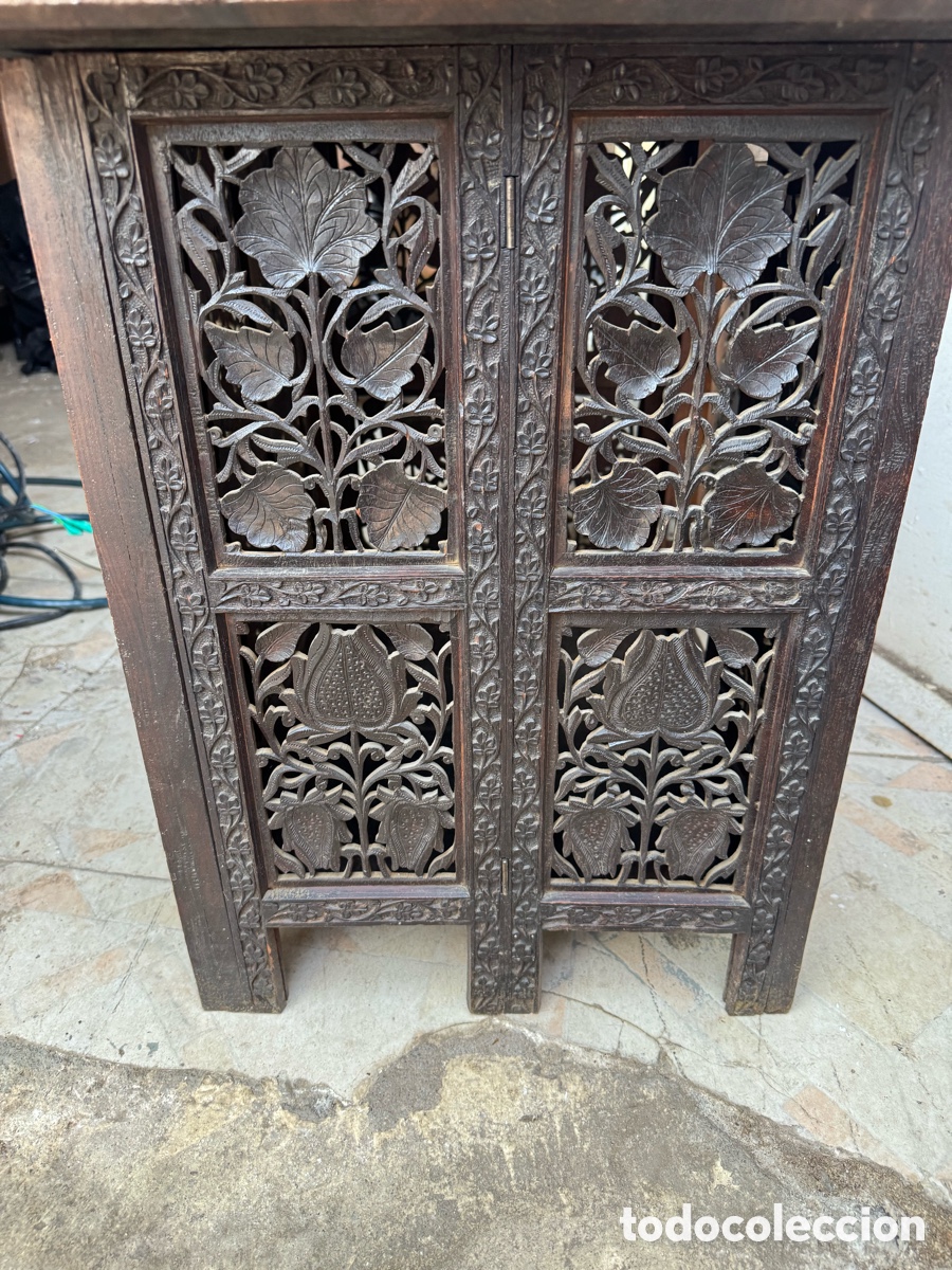 Antig&uuml;edades: Mesa de t&eacute; colonial plegable inglesa - Foto 11