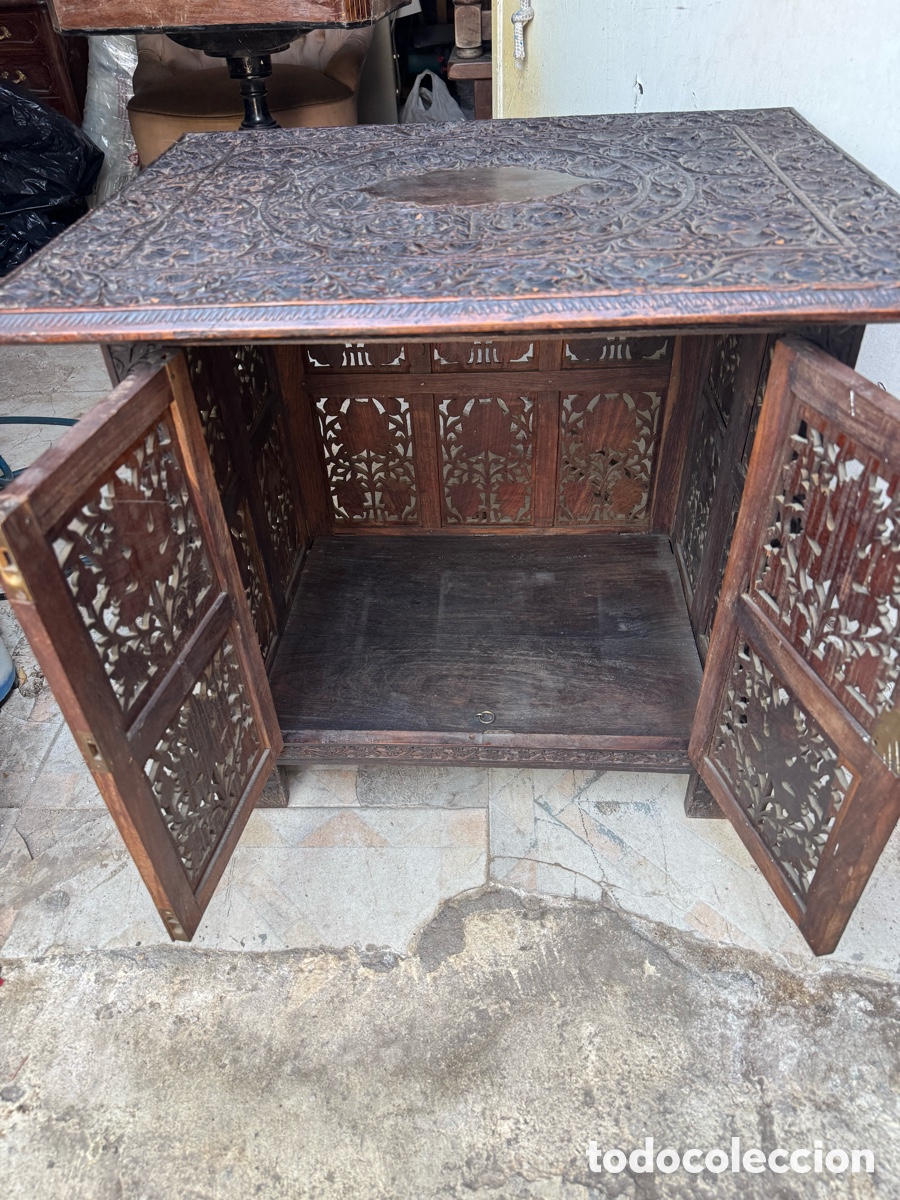 Antig&uuml;edades: Mesa de t&eacute; colonial plegable inglesa - Foto 12