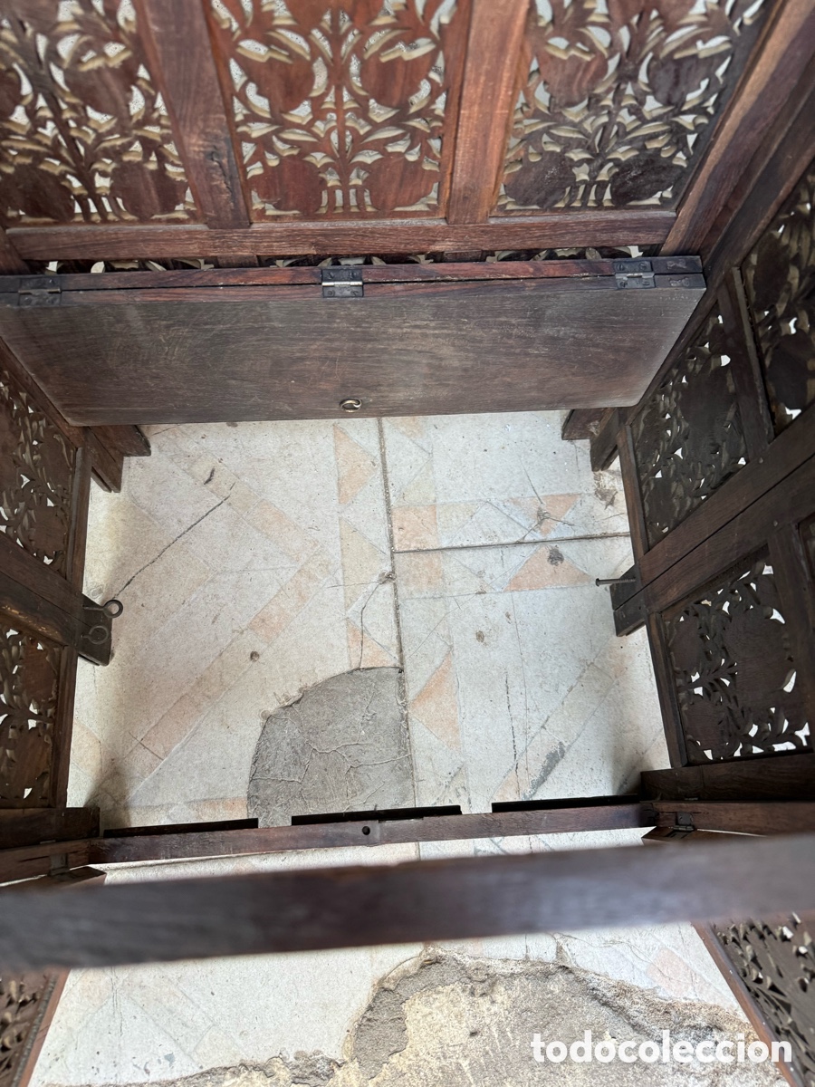 Antig&uuml;edades: Mesa de t&eacute; colonial plegable inglesa - Foto 14