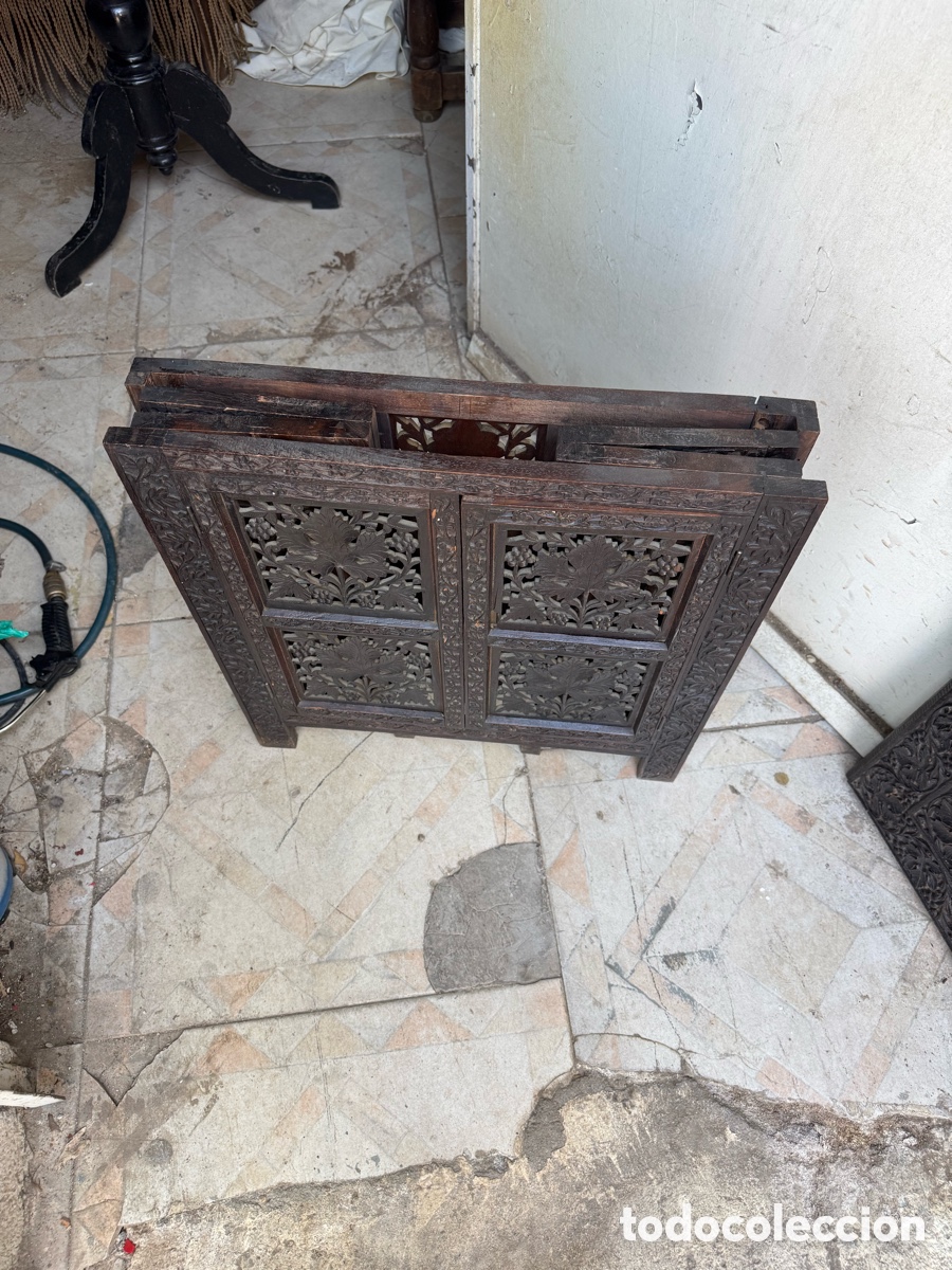 Antig&uuml;edades: Mesa de t&eacute; colonial plegable inglesa - Foto 18