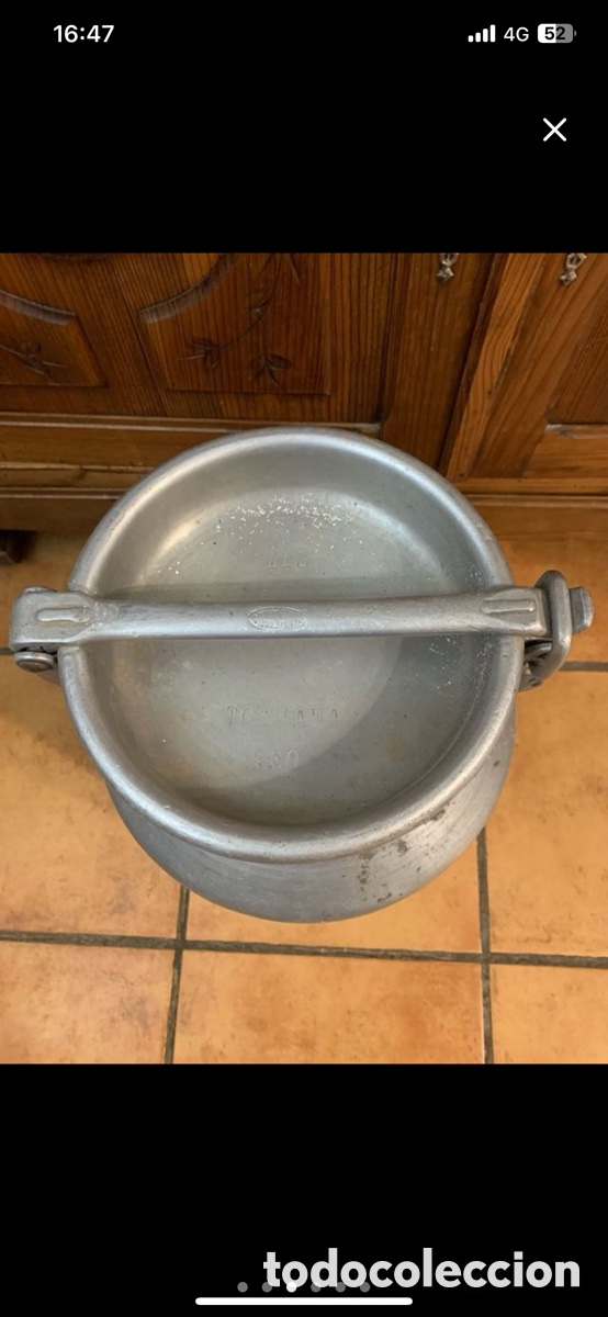 Antig&uuml;edades: Lechera grande de aluminio - Foto 3