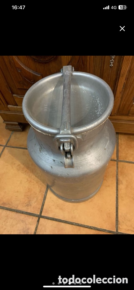 Antig&uuml;edades: Lechera grande de aluminio - Foto 6