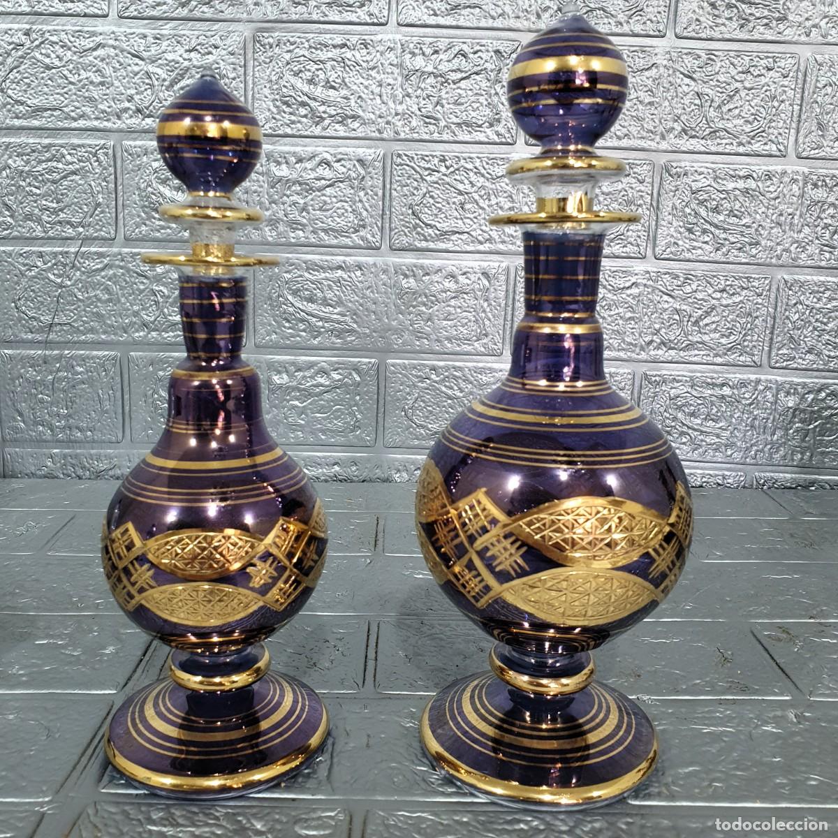 Antig&uuml;edades: Pareja de perfumeros cristal de murano - Foto 2