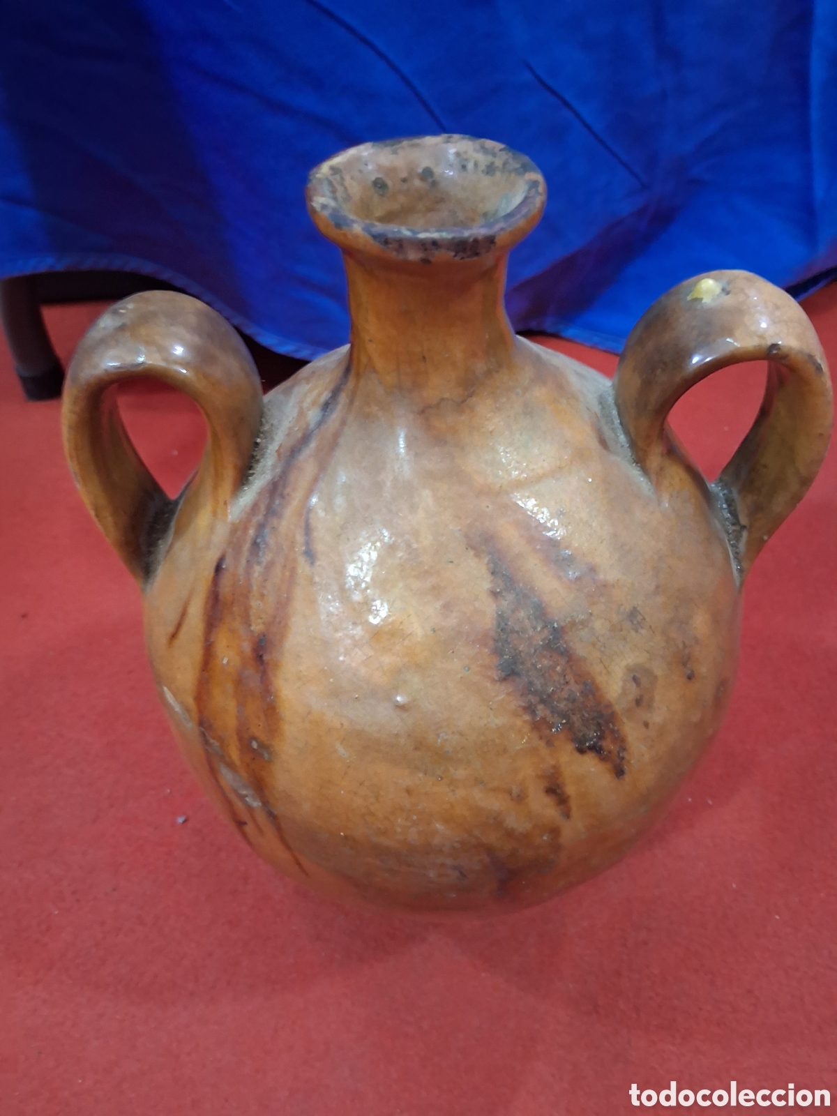 Antig&uuml;edades: Recipiente de aguardiente en cer&aacute;mica - Foto 1