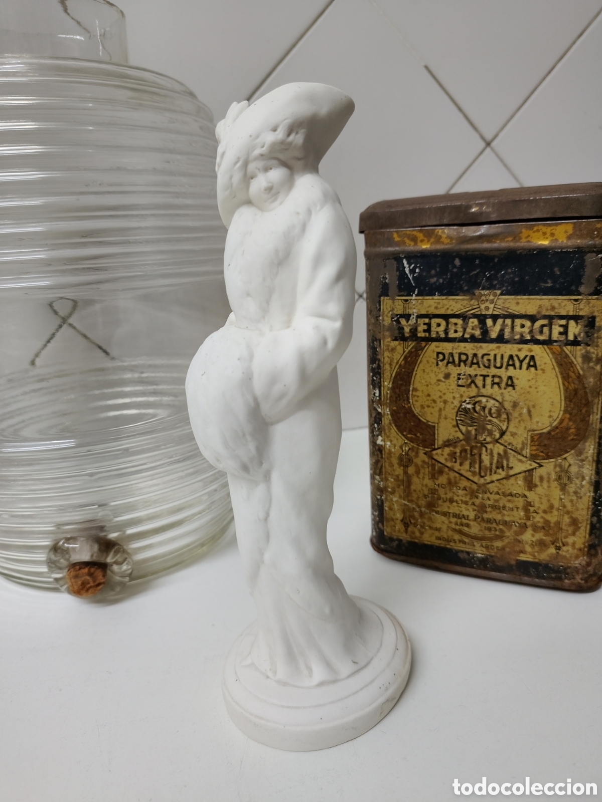 Antig&uuml;edades: Biscocho Figura Dama Belle Epoque - Foto 2