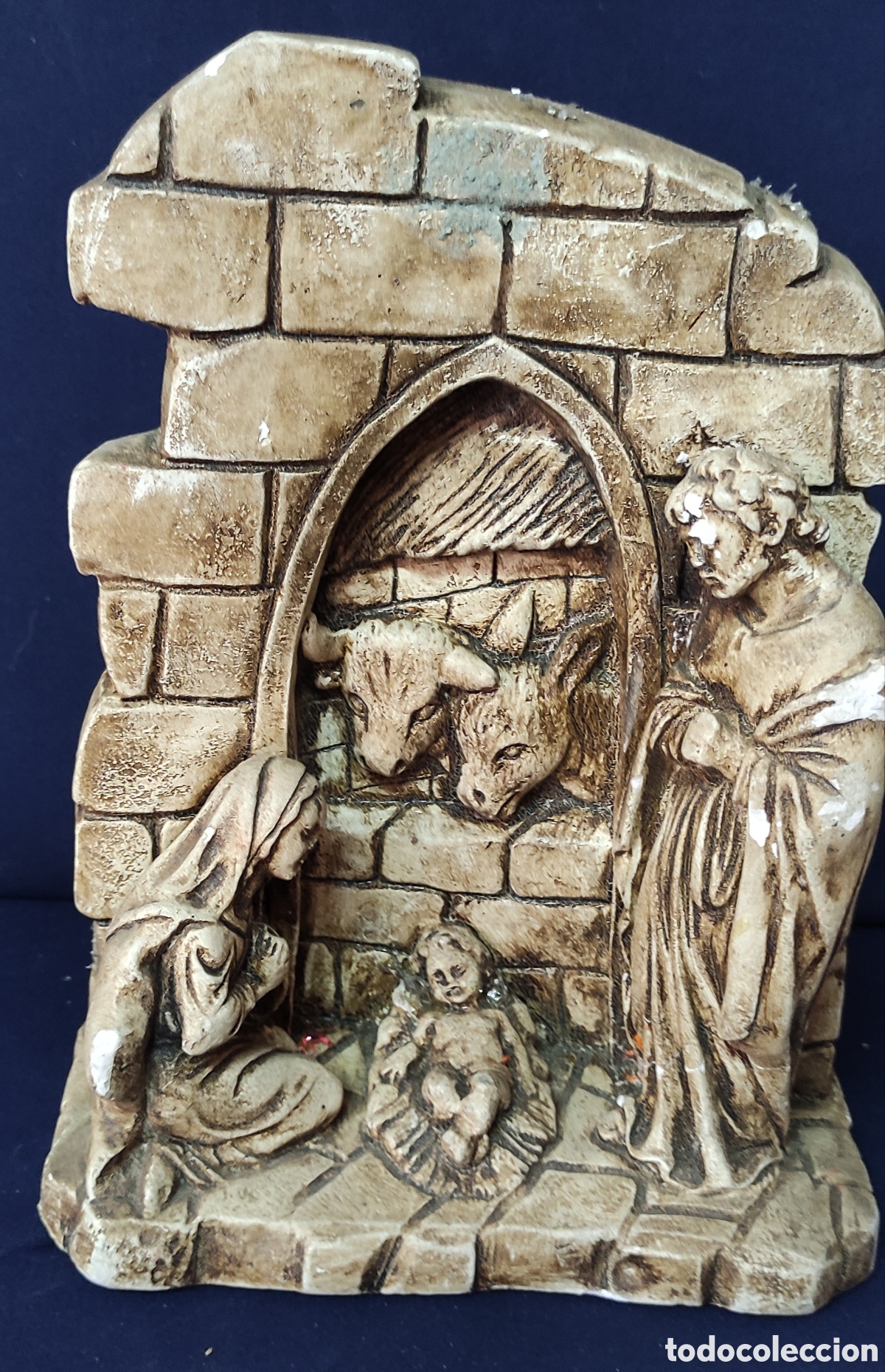 Antig&uuml;edades: Nacimiento ,/ Bel&eacute;n en escayosa - Foto 1