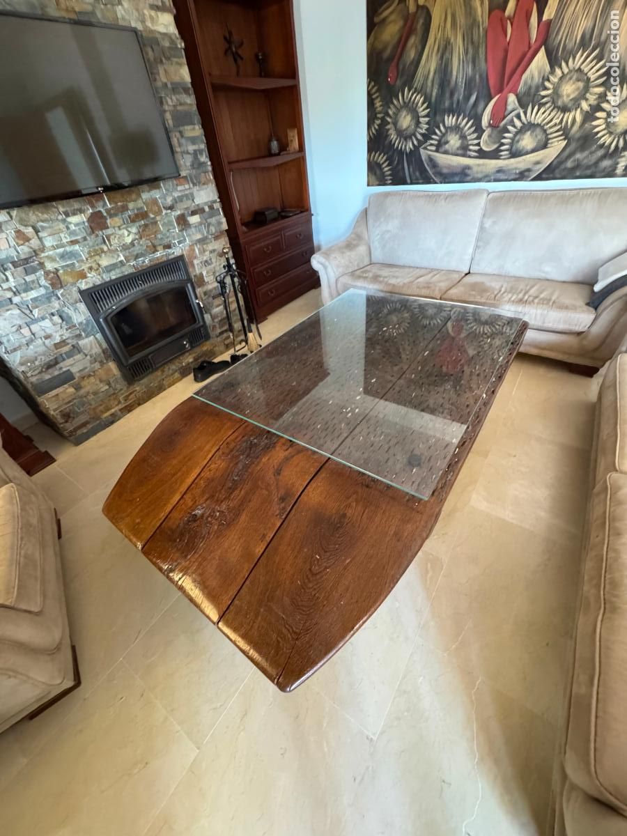 Antig&uuml;edades: Mesa de trillo antigua - Foto 1