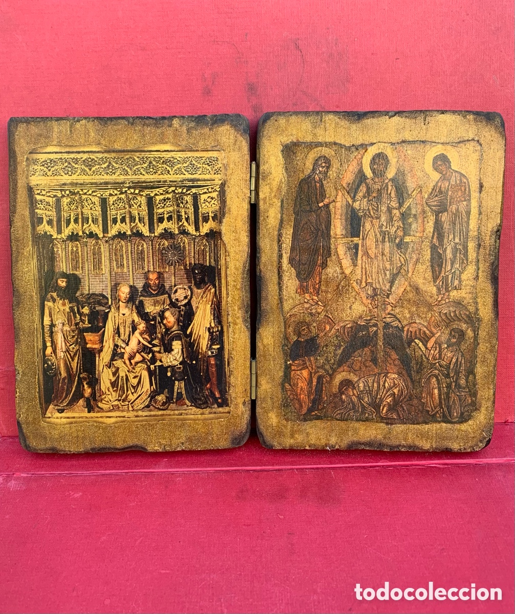 Antig&uuml;edades: ICONO RELIGIOSO ANTIGUO SOBRE MADERA - Foto 2