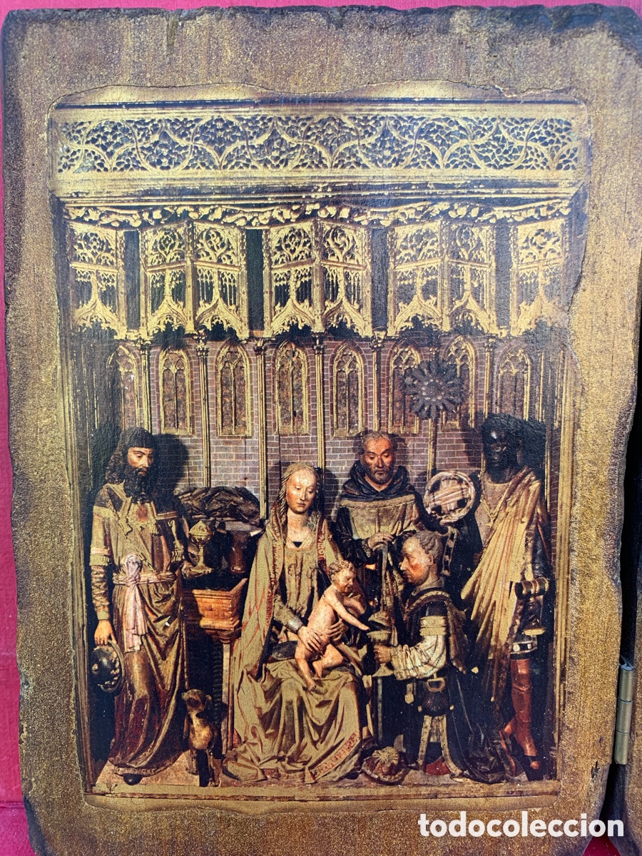 Antig&uuml;edades: ICONO RELIGIOSO ANTIGUO SOBRE MADERA - Foto 4