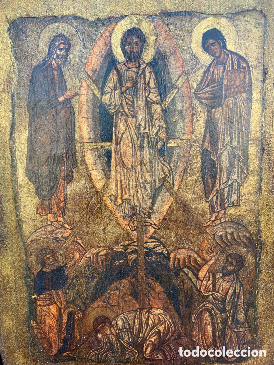 Antig&uuml;edades: ICONO RELIGIOSO ANTIGUO SOBRE MADERA - Foto 6