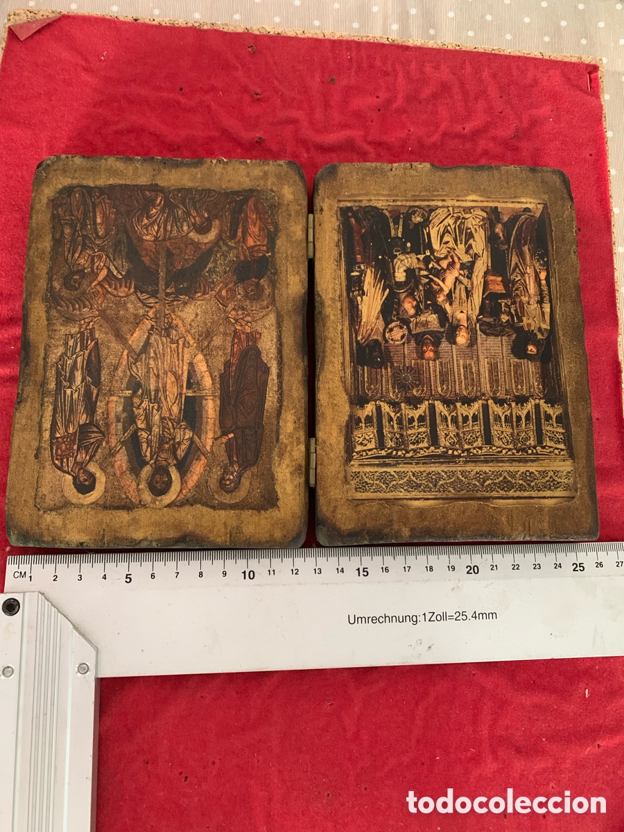 Antig&uuml;edades: ICONO RELIGIOSO ANTIGUO SOBRE MADERA - Foto 16