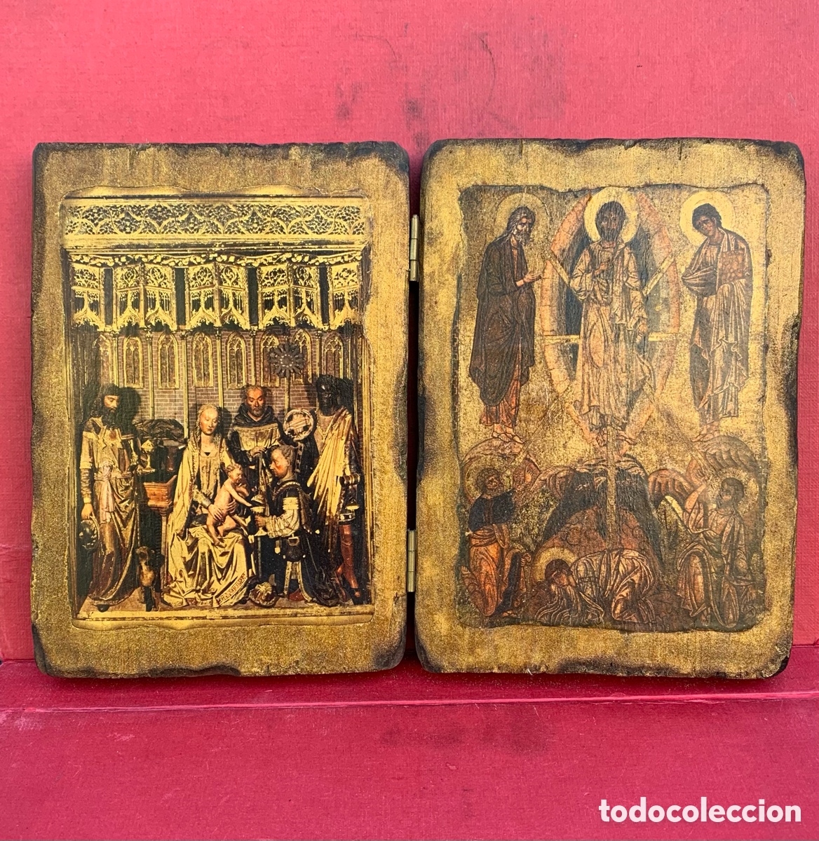 Antig&uuml;edades: ICONO RELIGIOSO ANTIGUO SOBRE MADERA - Foto 1