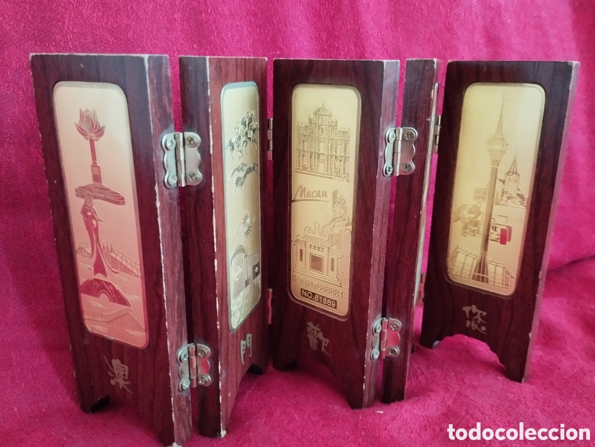 Antig&uuml;edades: Antiguo Paraban de madera. - Foto 7