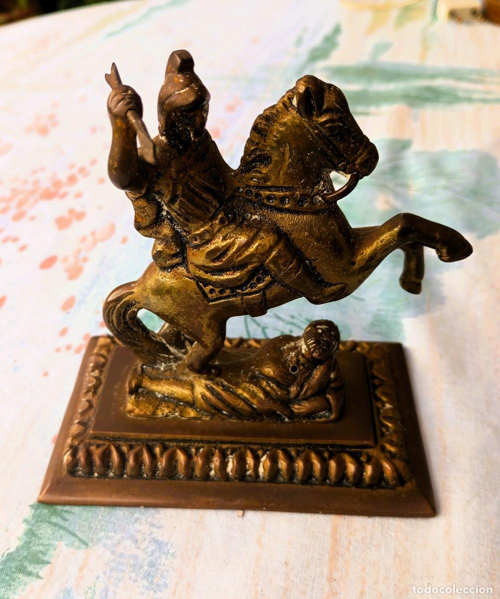 Antig&uuml;edades: figura de San Jorge en Bronce - Foto 2