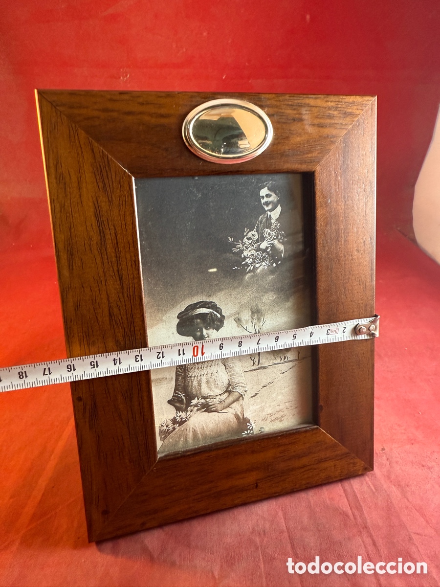 Antig&uuml;edades: Portafotos madera y plata - Foto 4