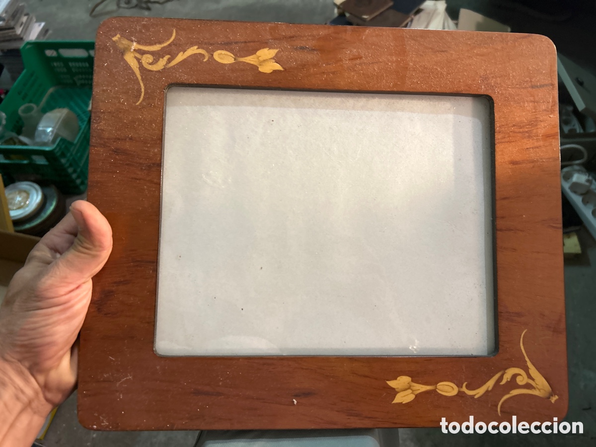 Antig&uuml;edades: PRECIOSOS MARCOS DE MADERA CON INCRUSTACIONES - Foto 5