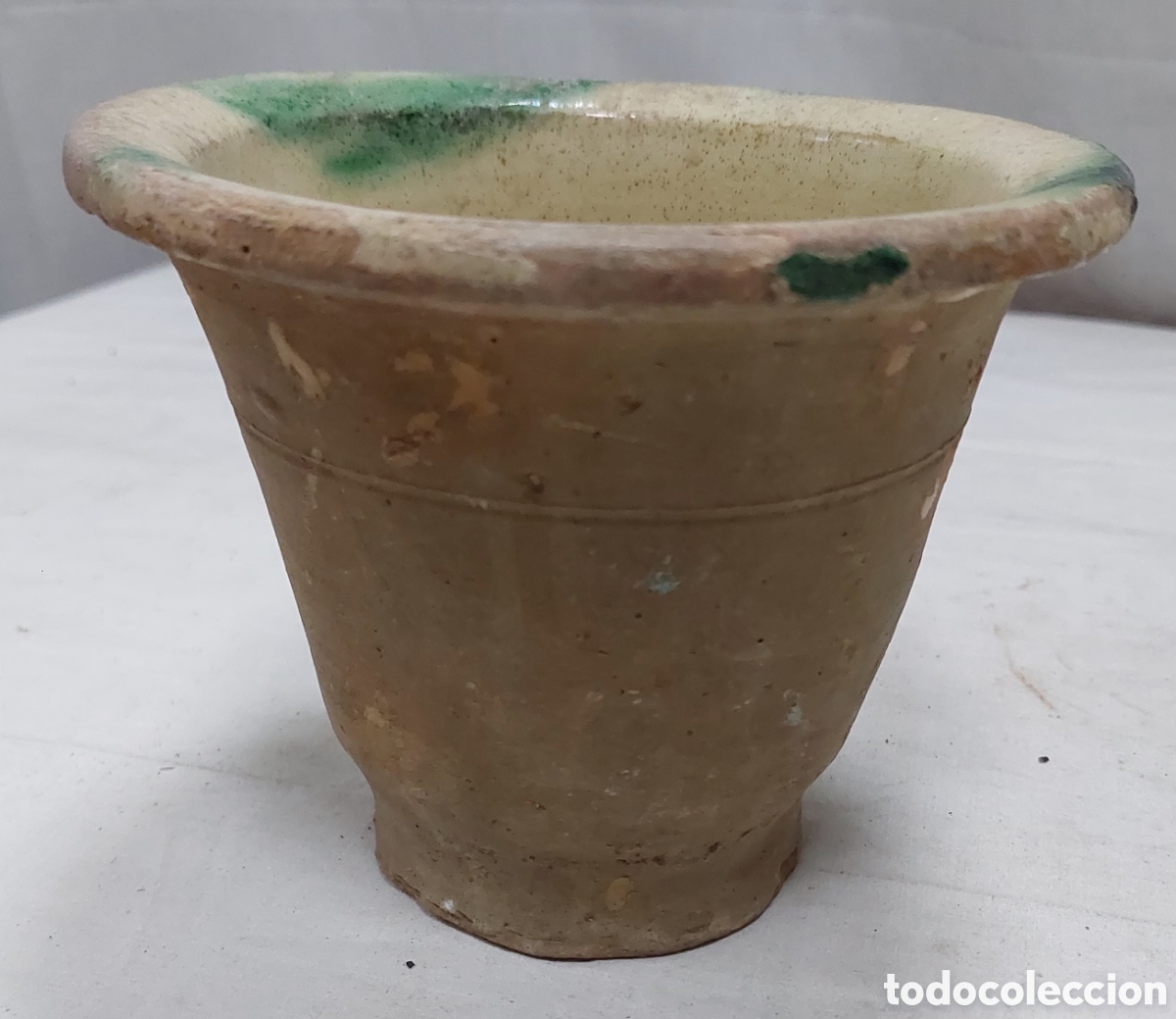 Antig&uuml;edades: Antiguo Mortero almirez ceramica Ubeda - Foto 2