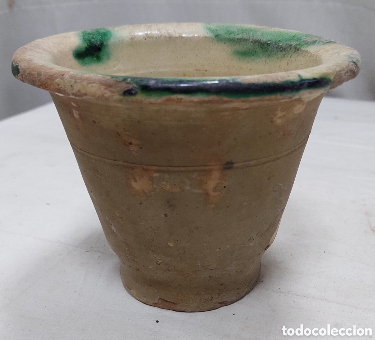 Antig&uuml;edades: Antiguo Mortero almirez ceramica Ubeda - Foto 3