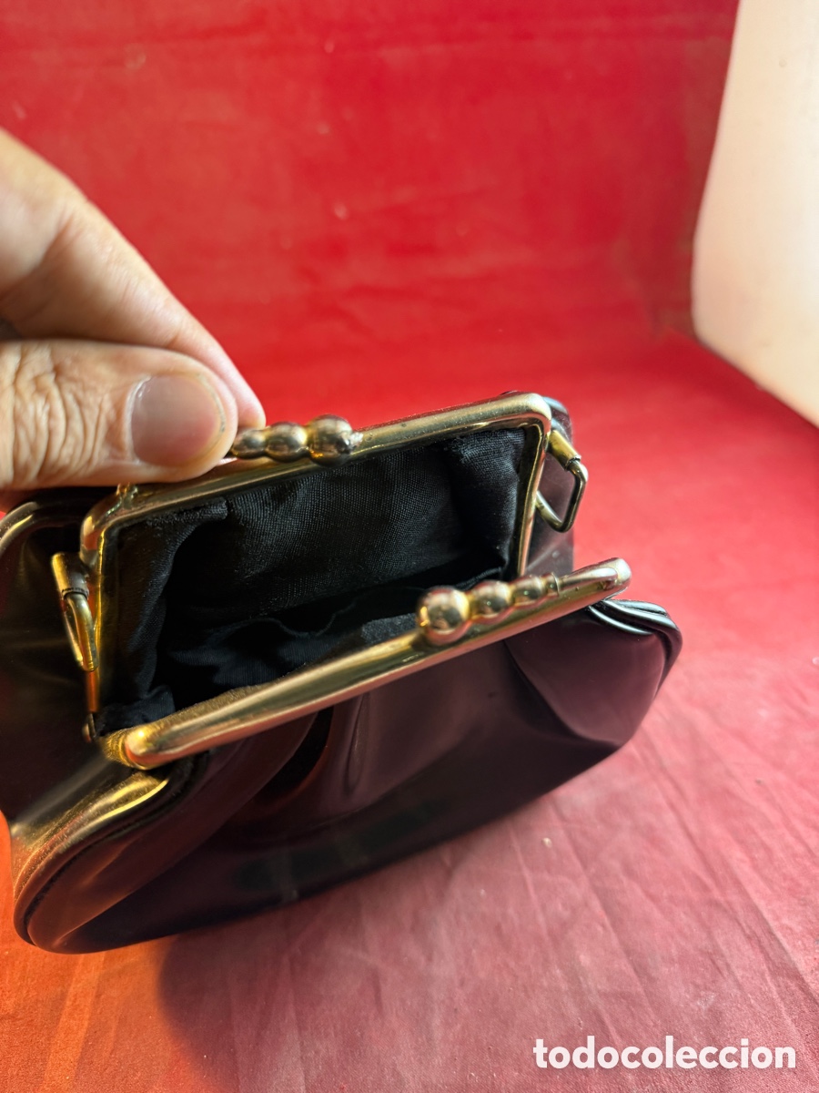 Antig&uuml;edades: Antiguo bolso de piel - Foto 3