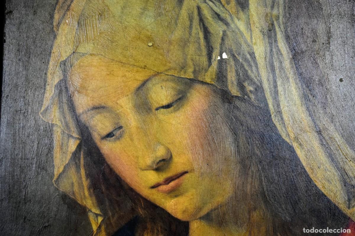 Antig&uuml;edades: Antiguo cuadro Tr&iacute;ptico de la Virgen Mar&iacute;a - Foto 6