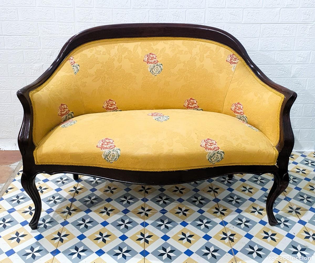Antig&uuml;edades: Sofa de dos plazas estilo Luis XV - Foto 1