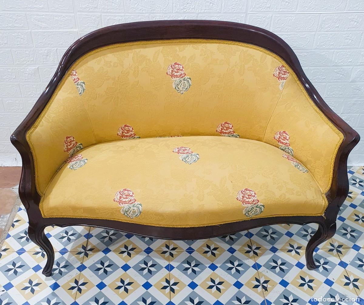 Antig&uuml;edades: Sofa de dos plazas estilo Luis XV - Foto 2