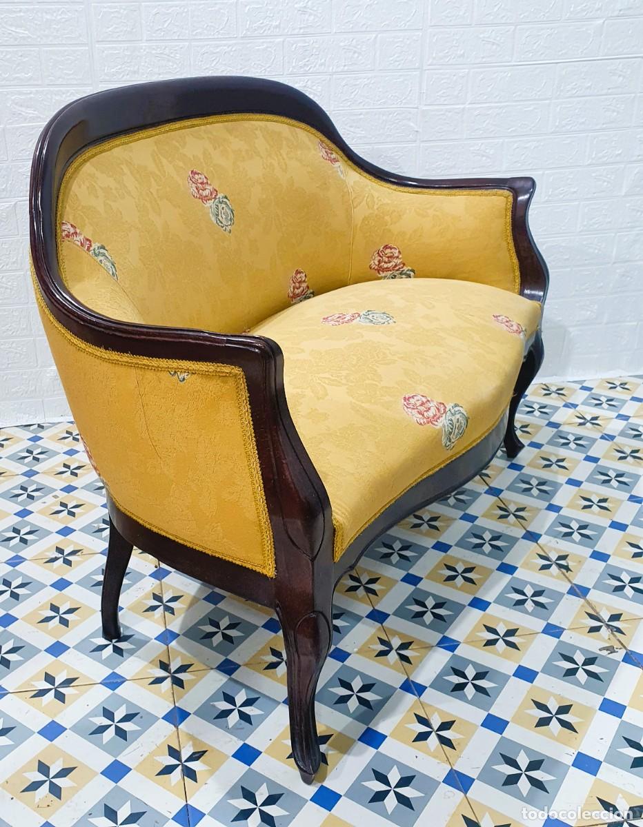 Antig&uuml;edades: Sofa de dos plazas estilo Luis XV - Foto 3