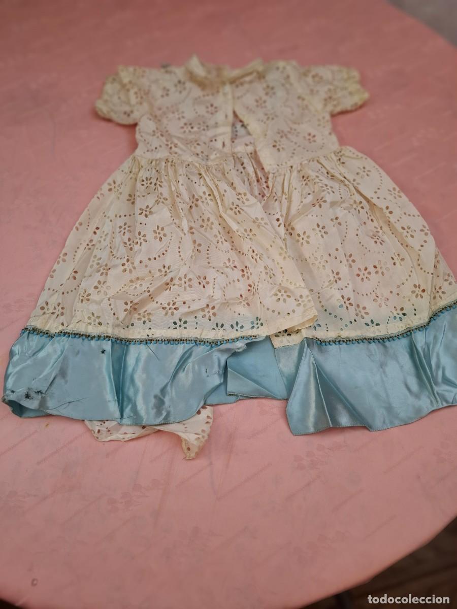 Antig&uuml;edades: VESTIDO DE RAYON, DE EPOCA, TROQUELADO - Foto 4