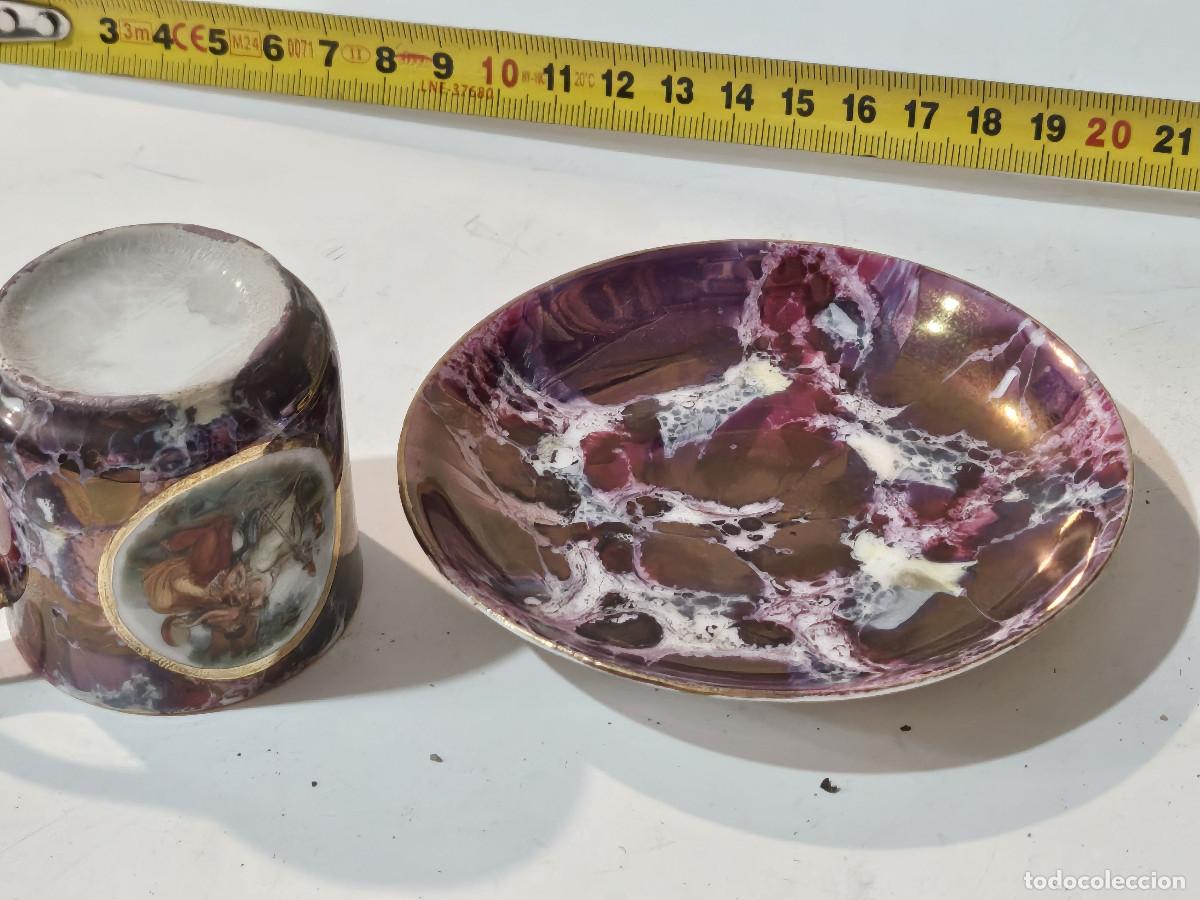 Antig&uuml;edades: peque&ntilde;a taza y plato - Foto 2