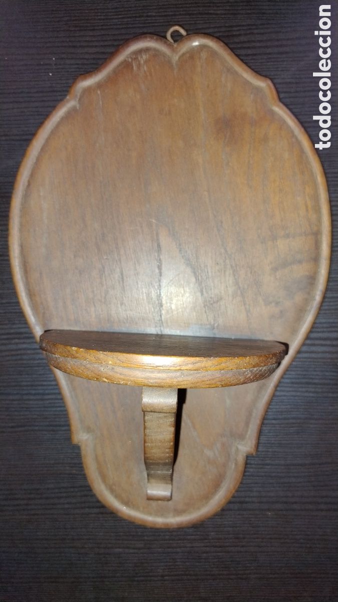 Antig&uuml;edades: M&eacute;nsula de madera para figura religiosa - Foto 1