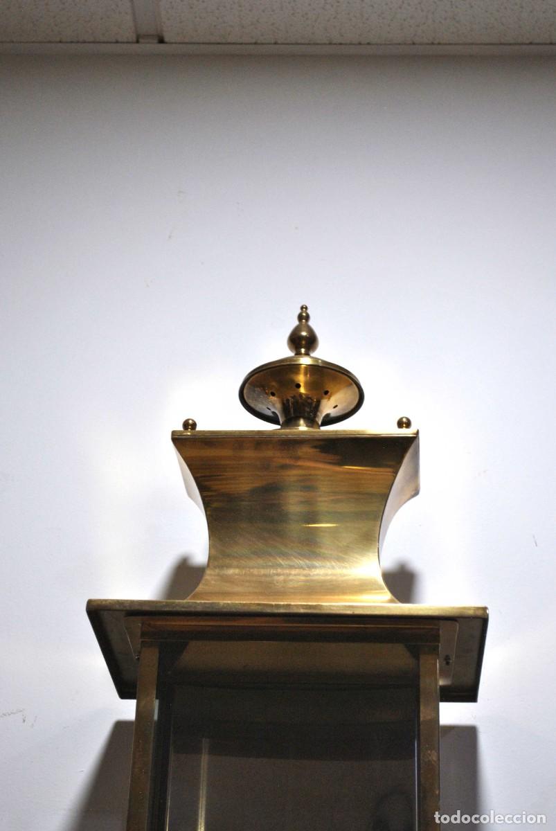 Antig&uuml;edades: FAROL DE PARED LAT&Oacute;N PULIDO - Foto 5
