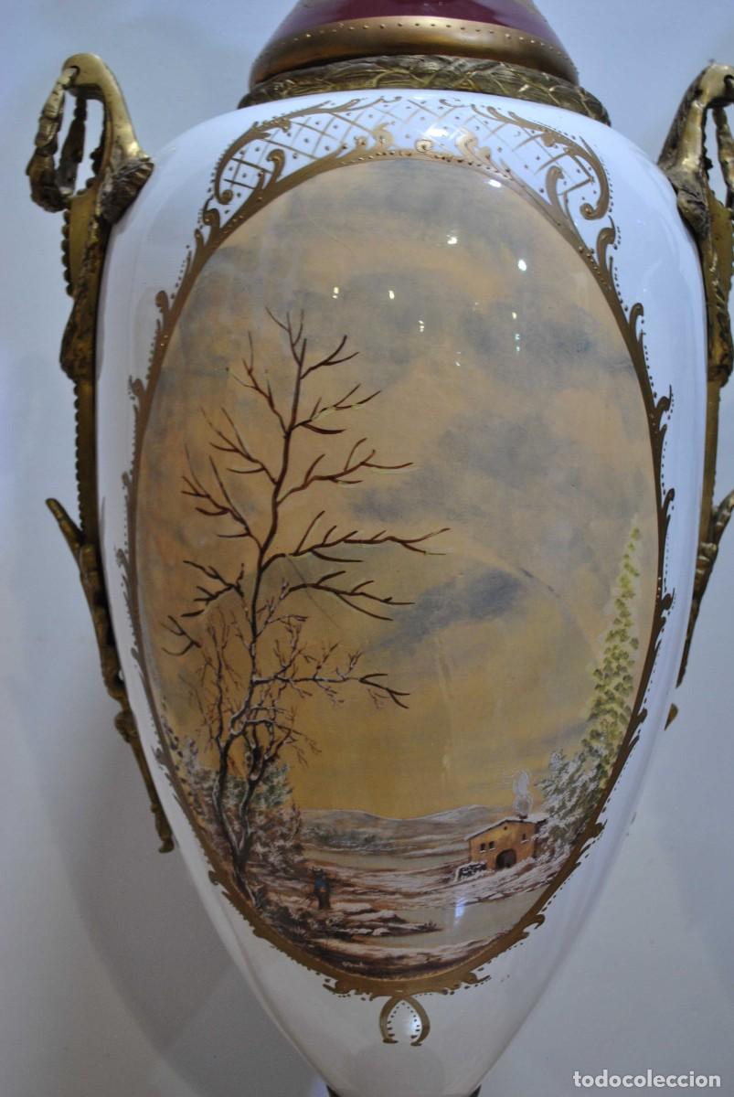 Antig&uuml;edades: JARRONES DE PORCELANA ESTILO SEVRES 145 CM - Foto 16