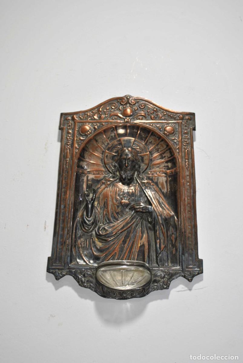Antig&uuml;edades: BENDITERA SAGRADO CORAZ&Oacute;N - Foto 1