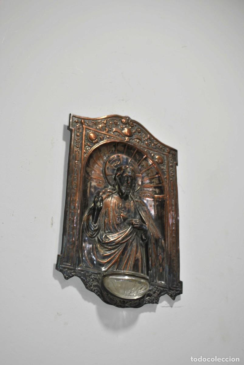 Antig&uuml;edades: BENDITERA SAGRADO CORAZ&Oacute;N - Foto 2
