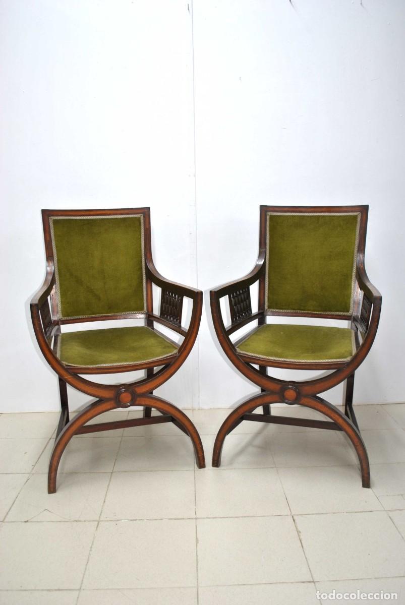 Antig&uuml;edades: PAREJA DE SILLONES O JAMUGAS - Foto 1