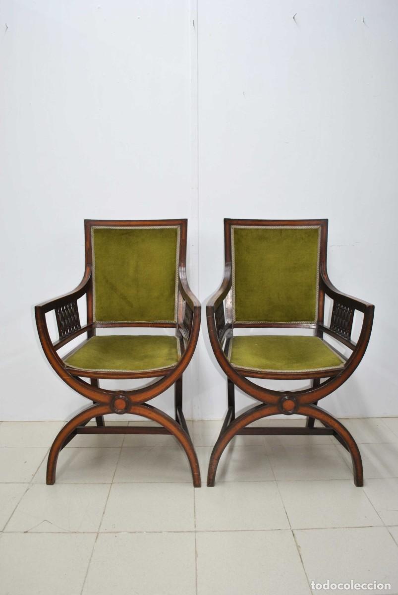 Antig&uuml;edades: PAREJA DE SILLONES O JAMUGAS - Foto 2