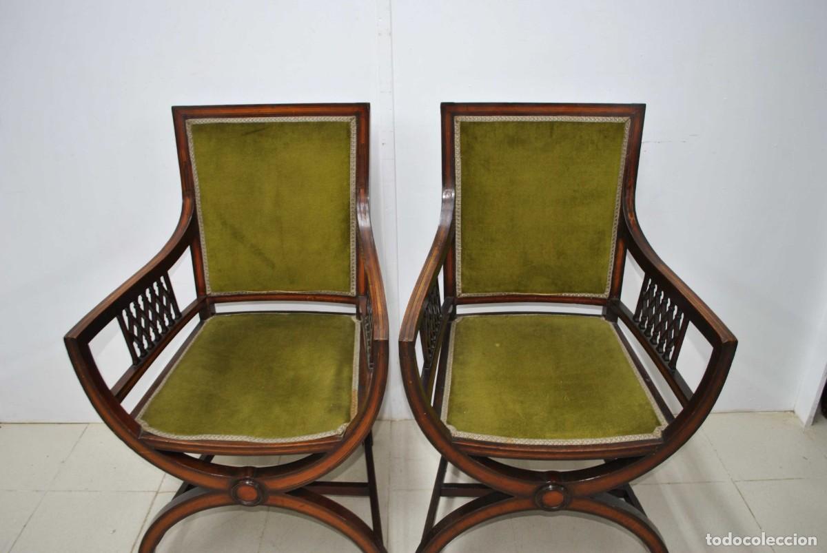 Antig&uuml;edades: PAREJA DE SILLONES O JAMUGAS - Foto 3