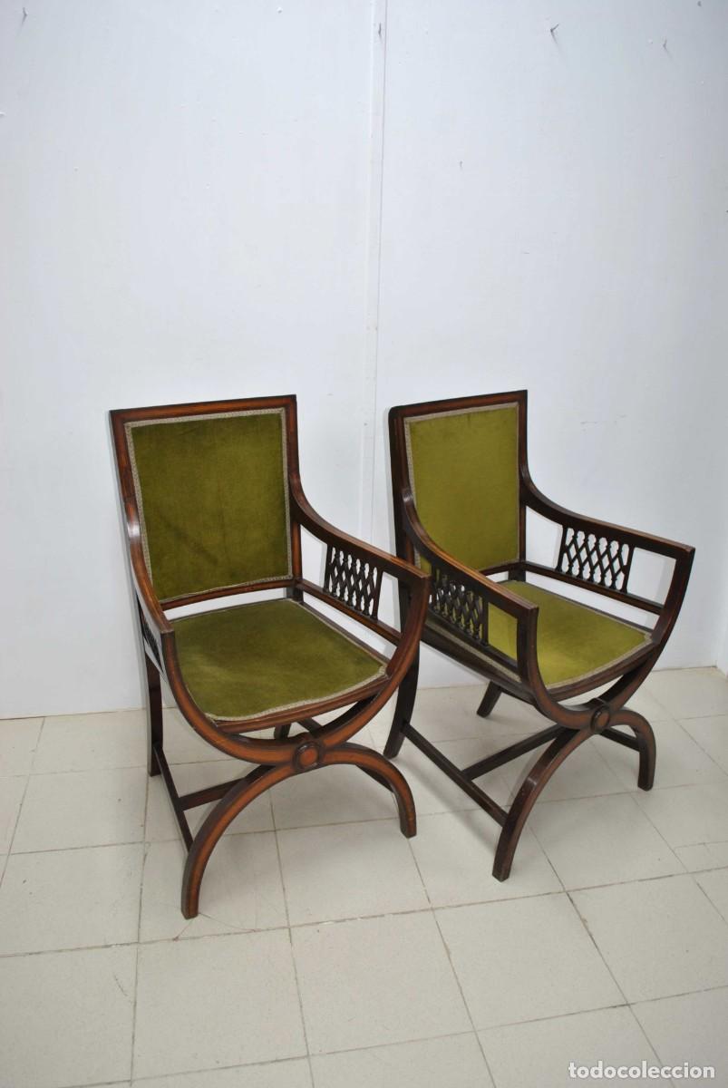 Antig&uuml;edades: PAREJA DE SILLONES O JAMUGAS - Foto 4